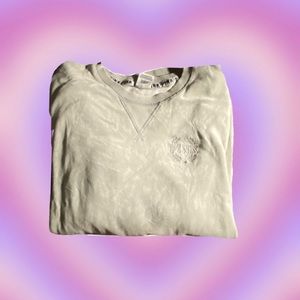 PINK Victoria Secret Velour Pullover Gray Sweater !